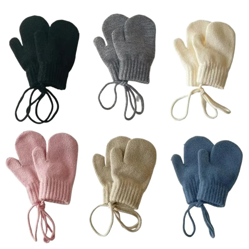 Guantes de lana color caramelo para bebé – Suaves y cálidos invierno - imagen 3