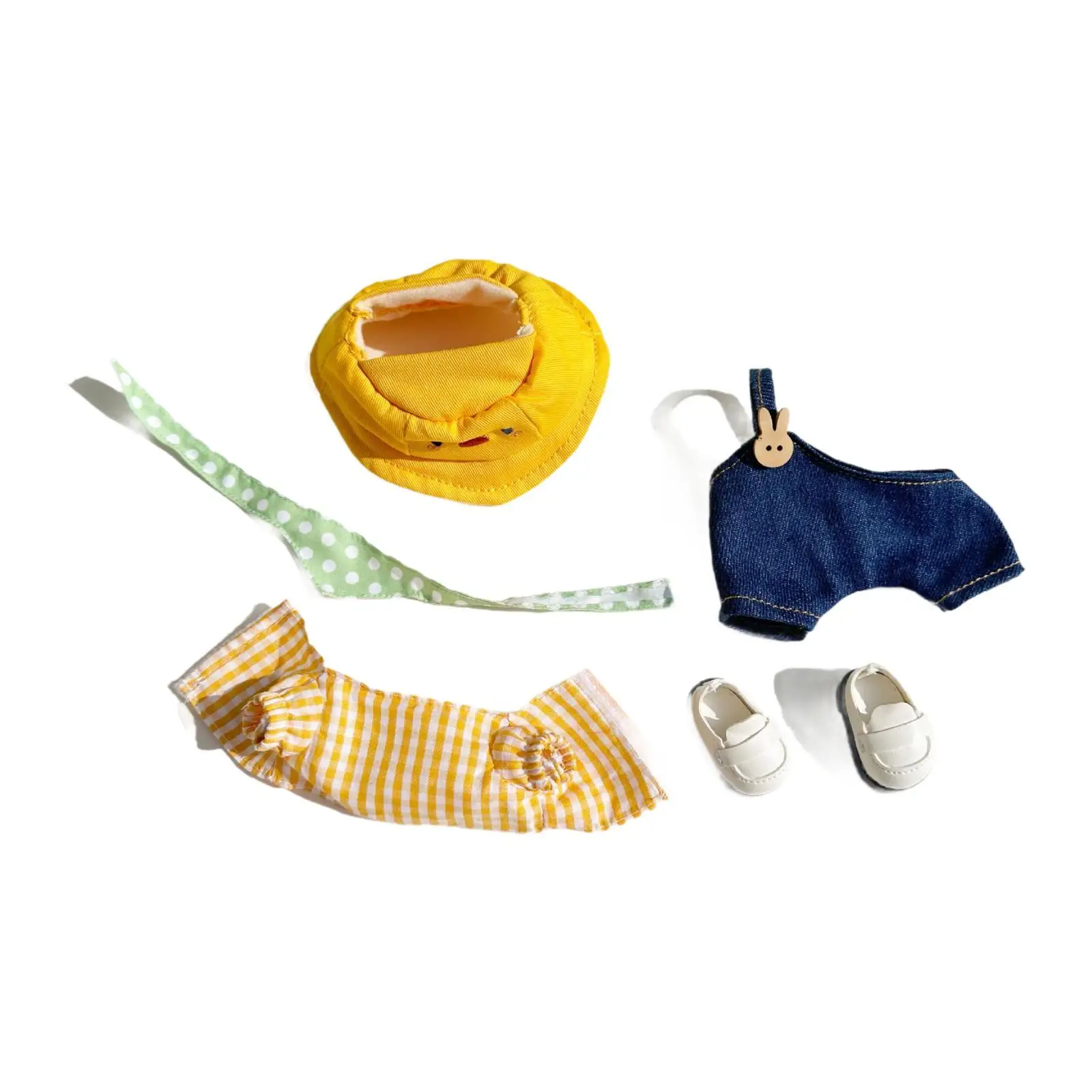 5x 17cm Doll Clothes Stylish Decor Dress up Soft Costume Accessories DIY Doll Toy Outifit Set Doll Clothing for Age 5-7 8-10