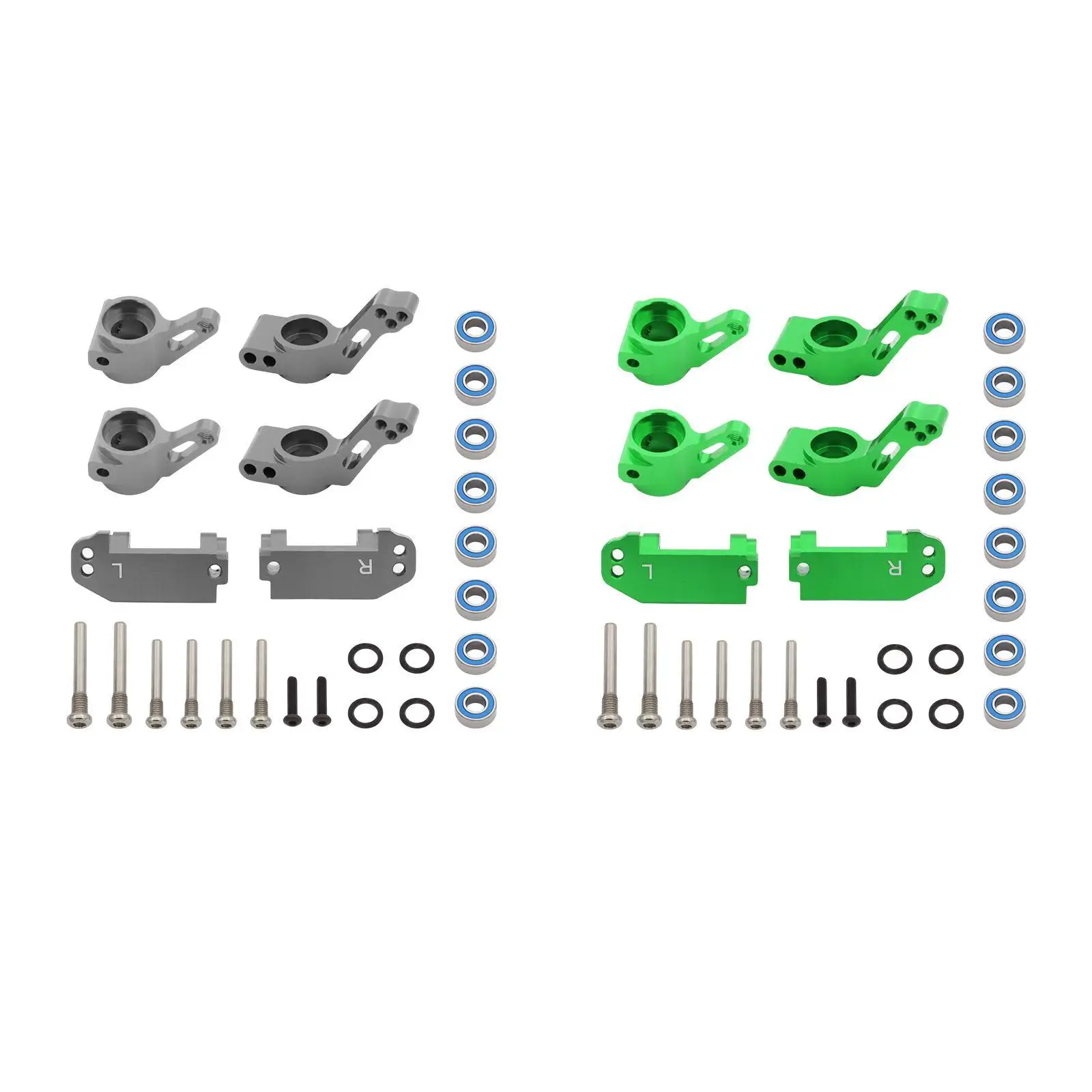 RC Steering Components Replacements Rear Stub Axle Carriers Aluminum Alloy for 1:10 Scale Model RC Car Vehicles DIY Modified
