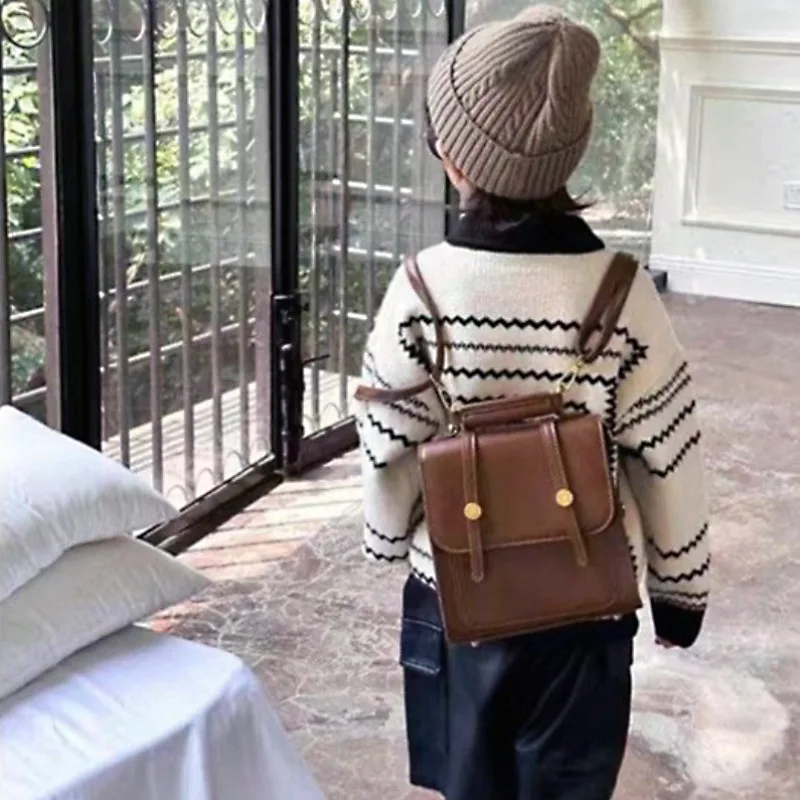 2025 otoño nuevo suéter de estilo coreano para niños: polo retro suelto de manga larga, top con cuello de punto de moda para niños. - imagen 3