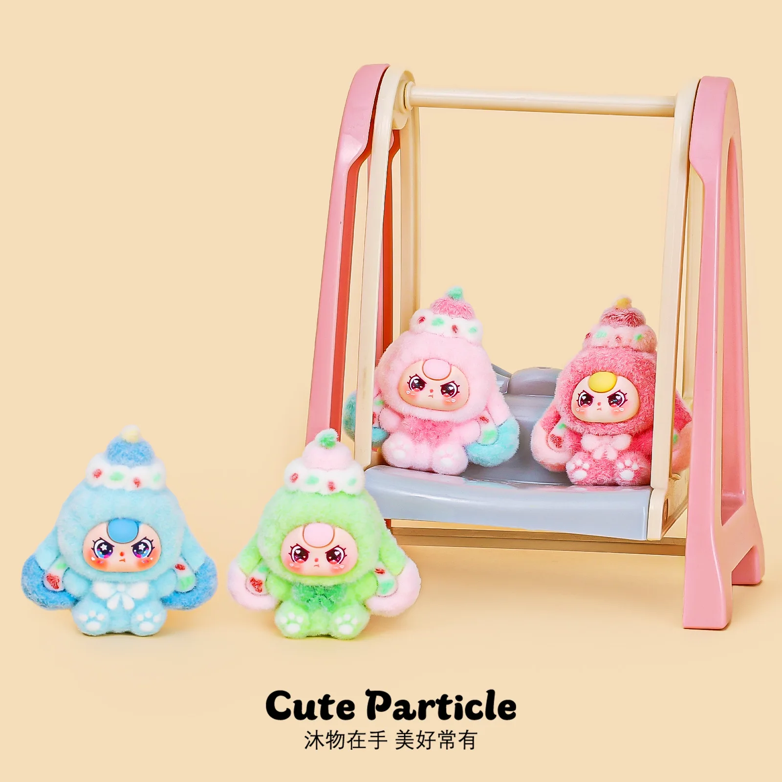 9 unids/set bebé tres figuras de juguete serie postre conejo estatuilla decoración de escritorio modelo adornos juguetes niños niñas regalos de navidad - imagen 3