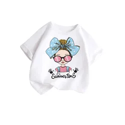 Camiseta infantil algodón manga corta para verano