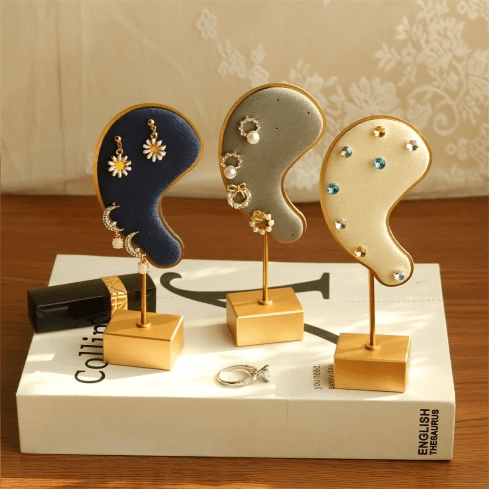 Expositor de pendientes con forma de oreja – Soporte de microfibra - imagen 2