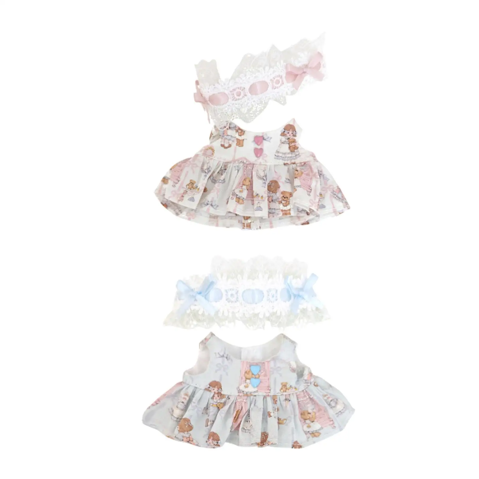 17cm Plush Doll Dress Cute DIY Accessories Soft Educational Party Favor for Kids Birthday Gift Costume Doll Clothes Dress up
