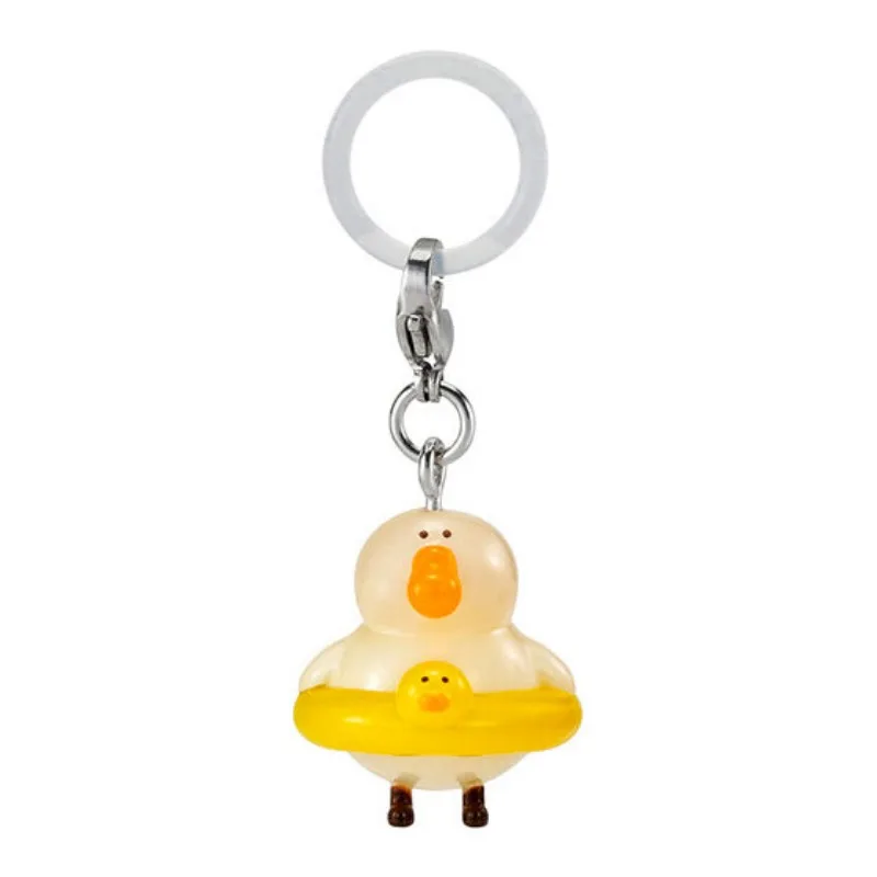 Juguetes cápsula originales lindo kawaii ganso gordo GYM Pocha Gacho! Accesorios marcadores paraguas botella bolsa colgante figuras de animales - imagen 3