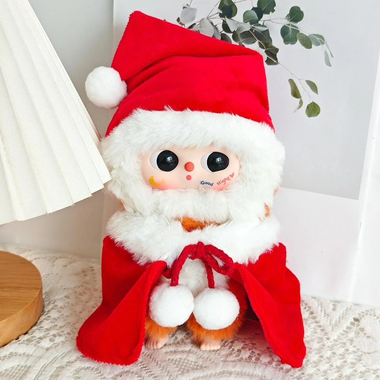 2 uds muñecas de moda capa y sombrero de Navidad accesorios de ropa en miniatura disfraz para