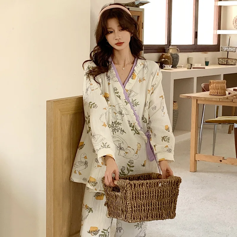 100% de algodón fino para maternidad, ropa de dormir de lactancia, traje de talla grande, ropa holgada para dormir, ropa para mujeres embarazadas, pijamas de embarazo - imagen 2