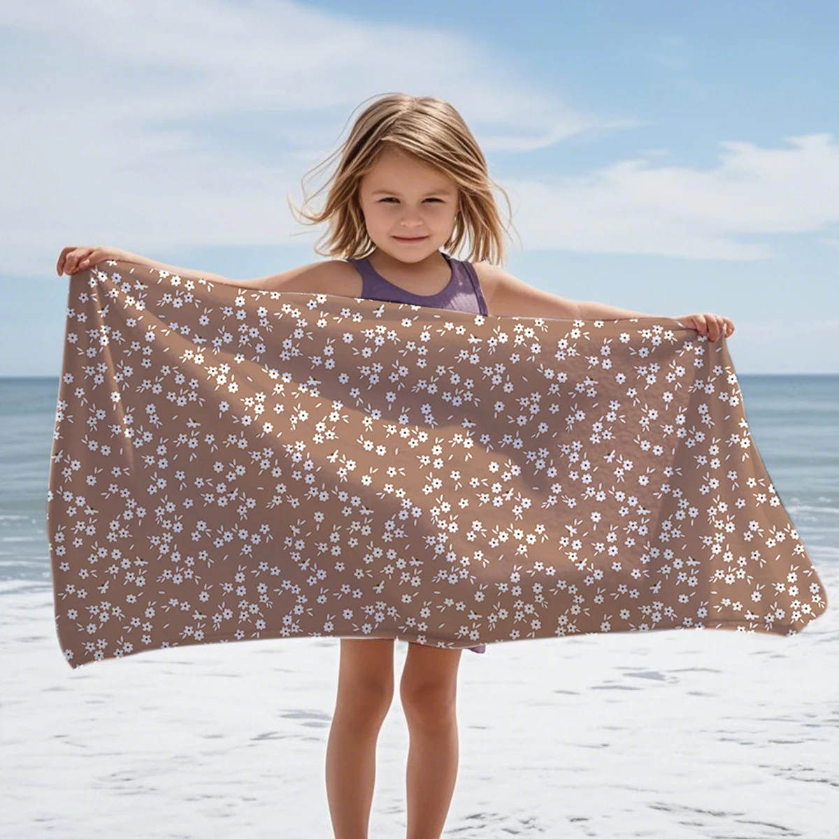 HappyFlute Children's Bath Towel 27x55in Shell Dolphin Rainbow Whale Print for Boys & Girls Beach Pool Summer Vacation Gifts - imagen 4