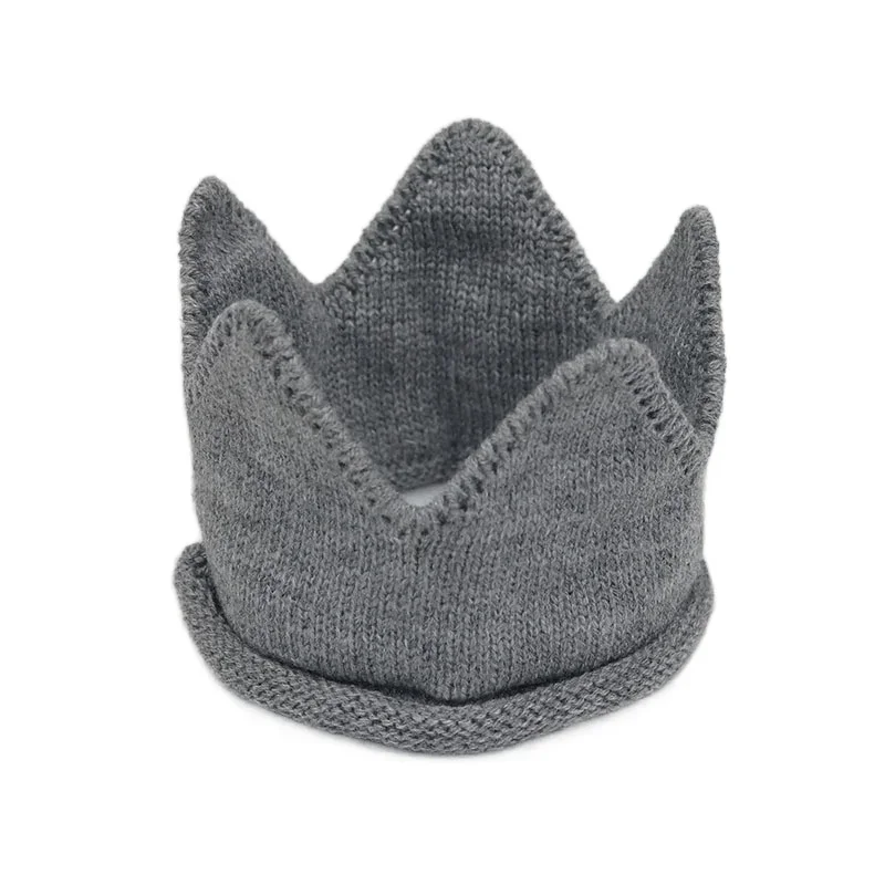 Gorros de corona tejidos para niñas y niños, gorro tejido para fotografía, gorro de cumpleaños para niños, accesorios para niños de 1 a 3 años - imagen 5