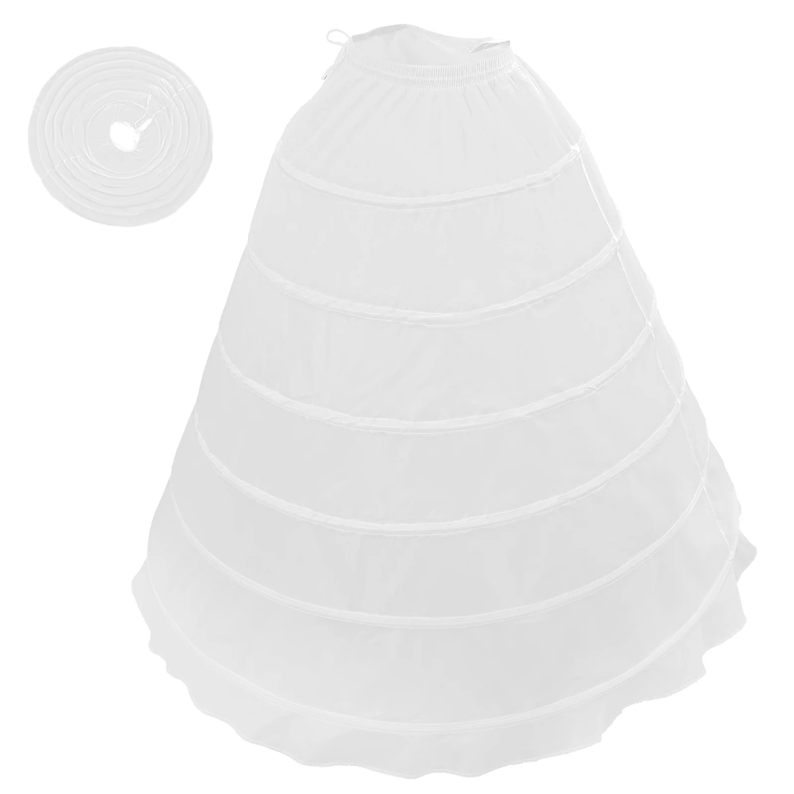 6 enagua de boda blanca, falda nupcial de una sola capa, vestido enagua, vestido Formal de graduación, recuerdo de fiesta de baile