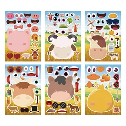 Pegatinas de animales de granja para niños – Juego con expresiones