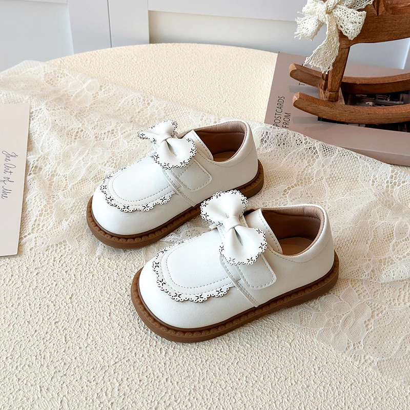 Zapatos de piel con lazo para niña – Estilo retro antideslizante - imagen 3