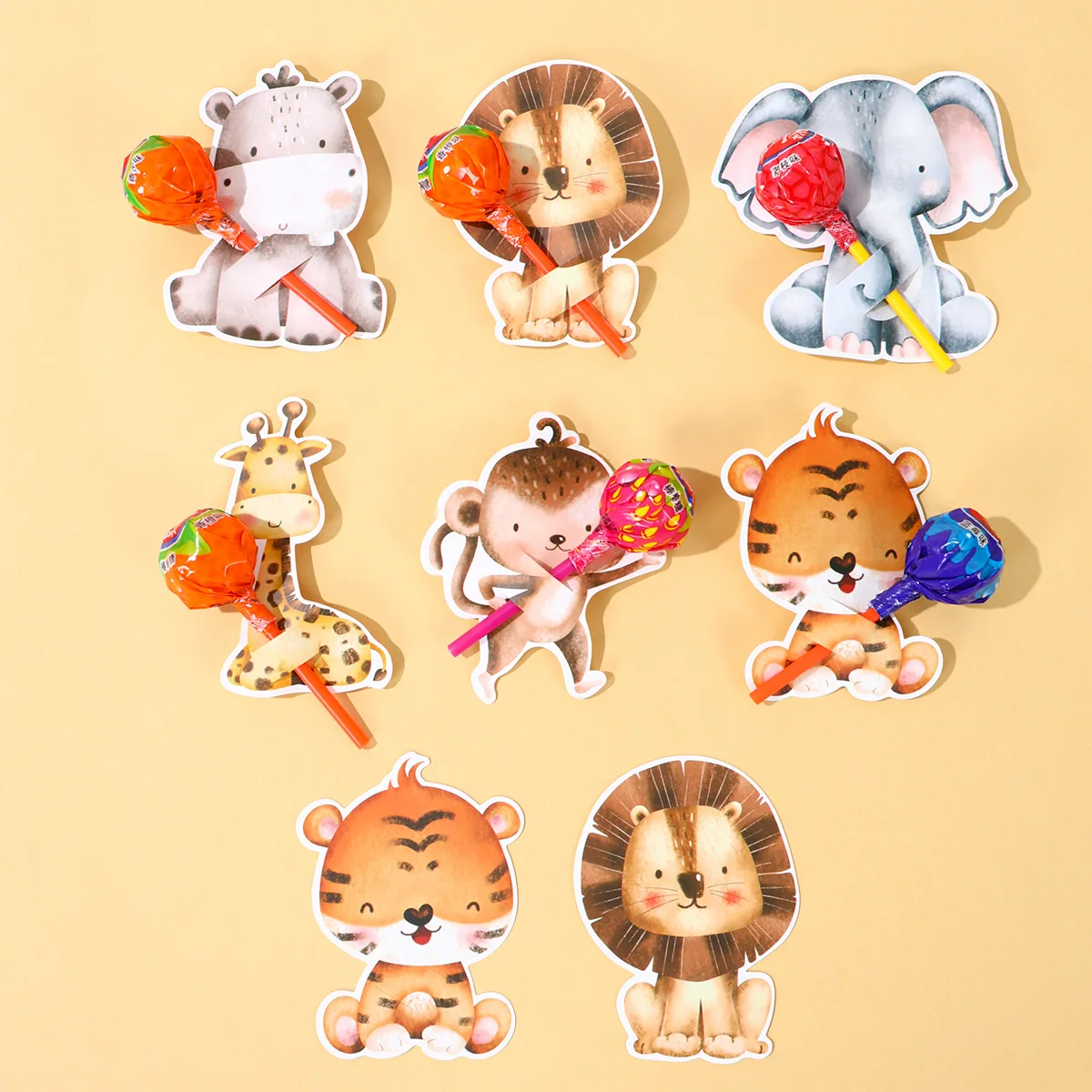 24/48 Uds insecto mariquita rosa púrpura mariposa soporte para paletas tarjetas paquetes de dulces para regalo del Día de los niños decoración de fiesta de cumpleaños - imagen 2