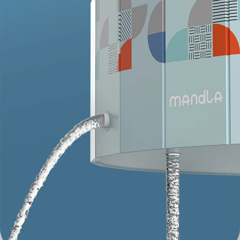 Piscina no inflable de 1,6/1,2 M, piscinas familiares grandes plegables para niños, juego de fiesta acuática para interiores y exteriores - imagen 4