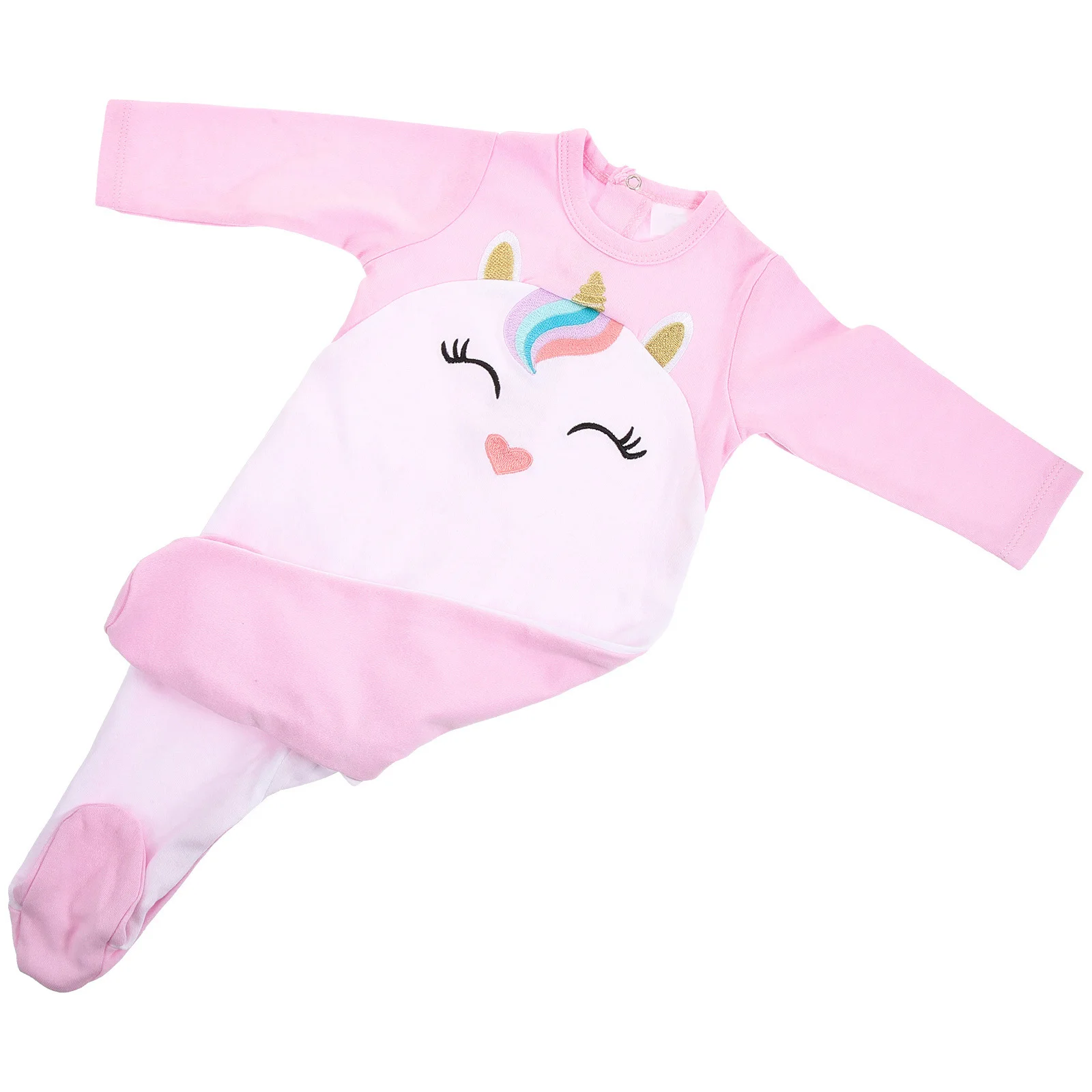 Pijama de unicornio para niñas, pelele con patas de algodón, mono de manga larga, ropa de dormir para niños pequeños, ropa de bebé, pijama para niñas