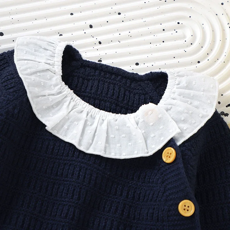 Conjunto bebé otoño suéter manga larga y pantalón jersey Turn-down - imagen 4