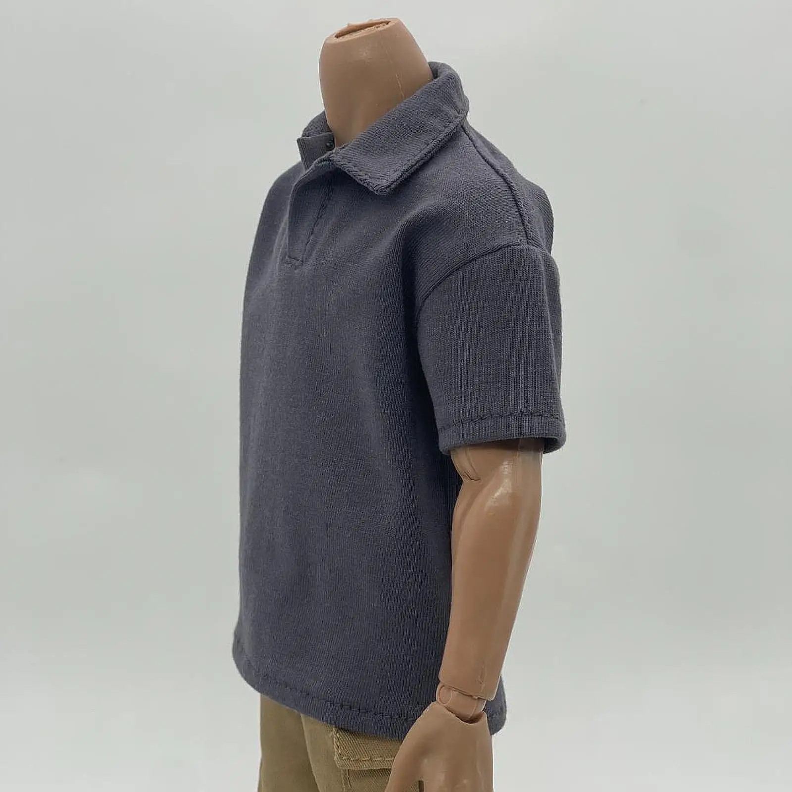 1/6 Scale Male Lapel T Shirt Practical Convenient Cloth Dress up 1:6 Male Figure Lapel T Shirt for 12in Male Figures Doll Model