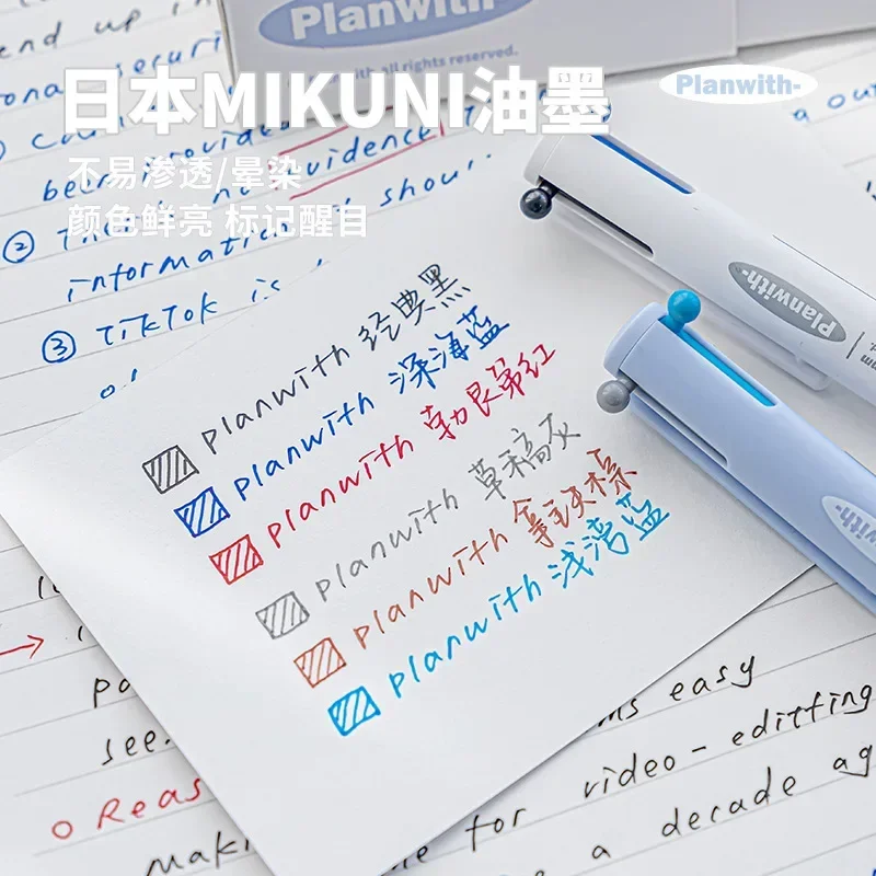 Bolígrafo de Gel retráctil multifuncional Kawaii de 3 colores, papelería de 0,5mm, Caneta кан maesлярия, portalápices Triangular de agarre cómodo - imagen 4