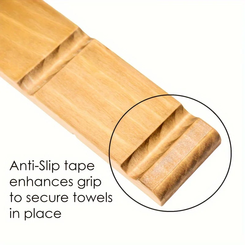 Toallero de madera para bebé extra grande con clip - imagen 4