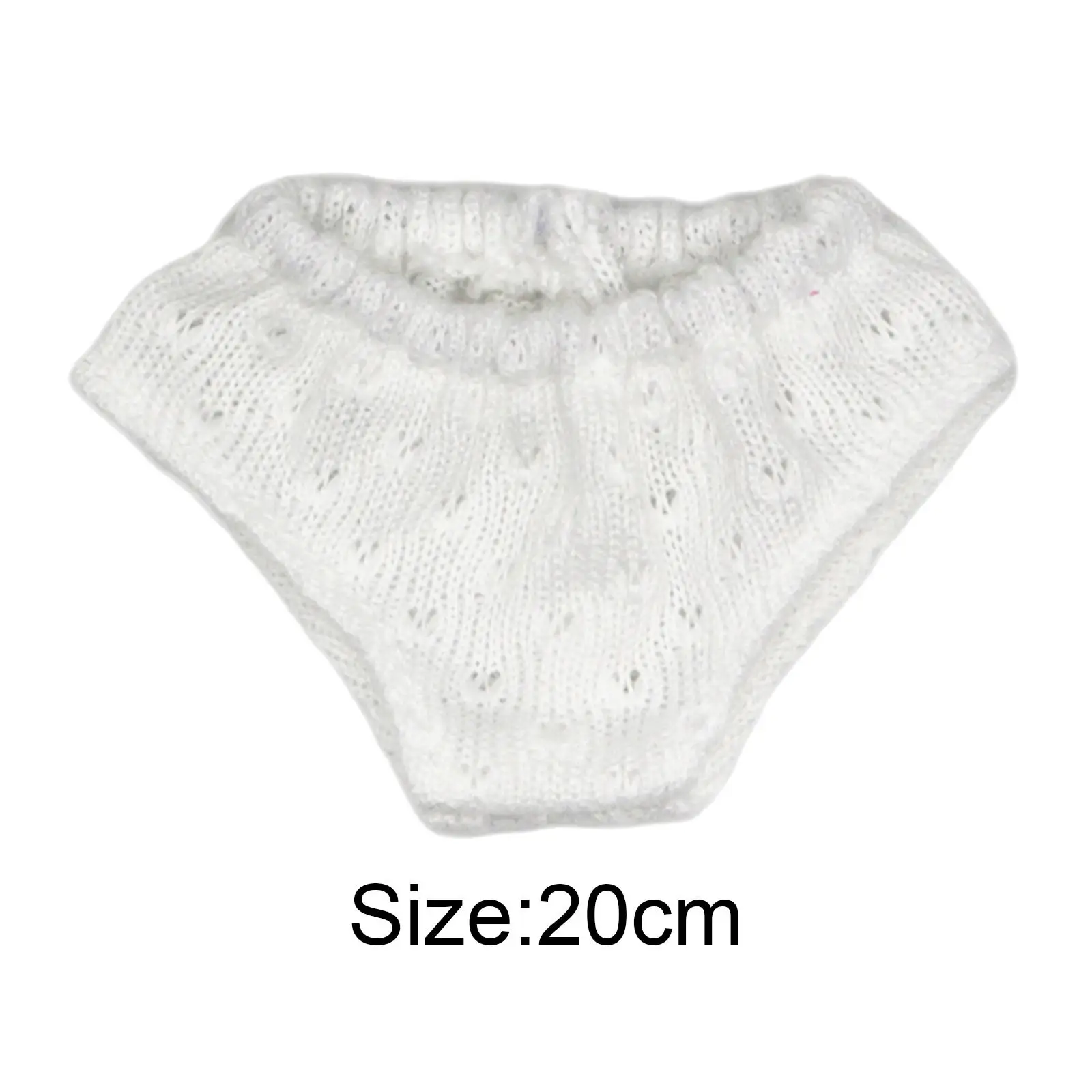 Doll Underwear Clothes Dress up White Handmade Miniature Underpants for 8 in Reborn Doll Baby Doll Newborn Dolls Accessories