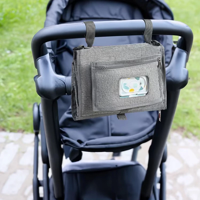 Bolsa para mamás, carrito de pañales colgante portátil, alfombrilla para pañales de bebé, organizador de pañales, cambiador, mesa, elementos esenciales para guardería para recién nacido - imagen 5
