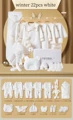 winter 22pcs white