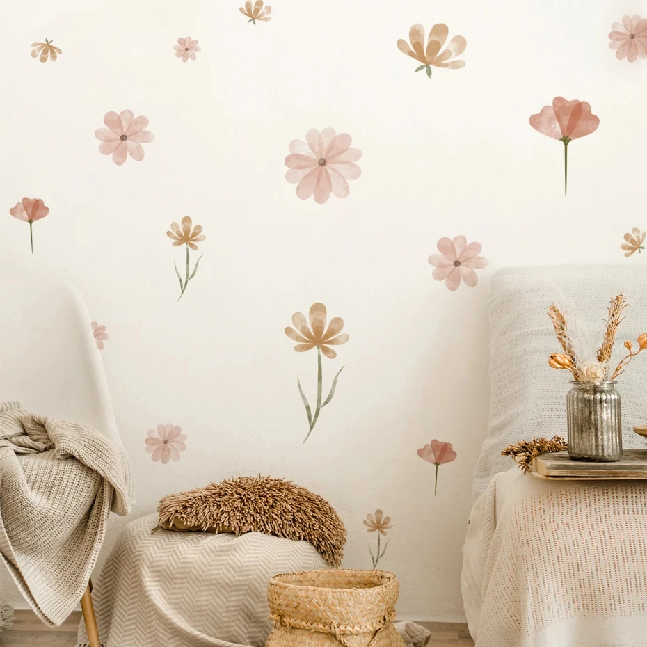 Pegatinas infantiles para pared – Diseño bohemio con hojas en acuarela - imagen 4