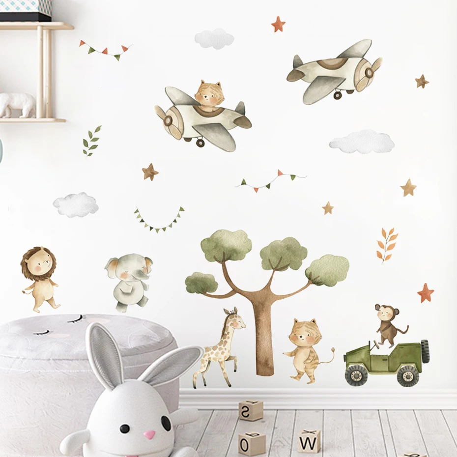 Vinilos decorativos safari para habitación infantil - imagen 2