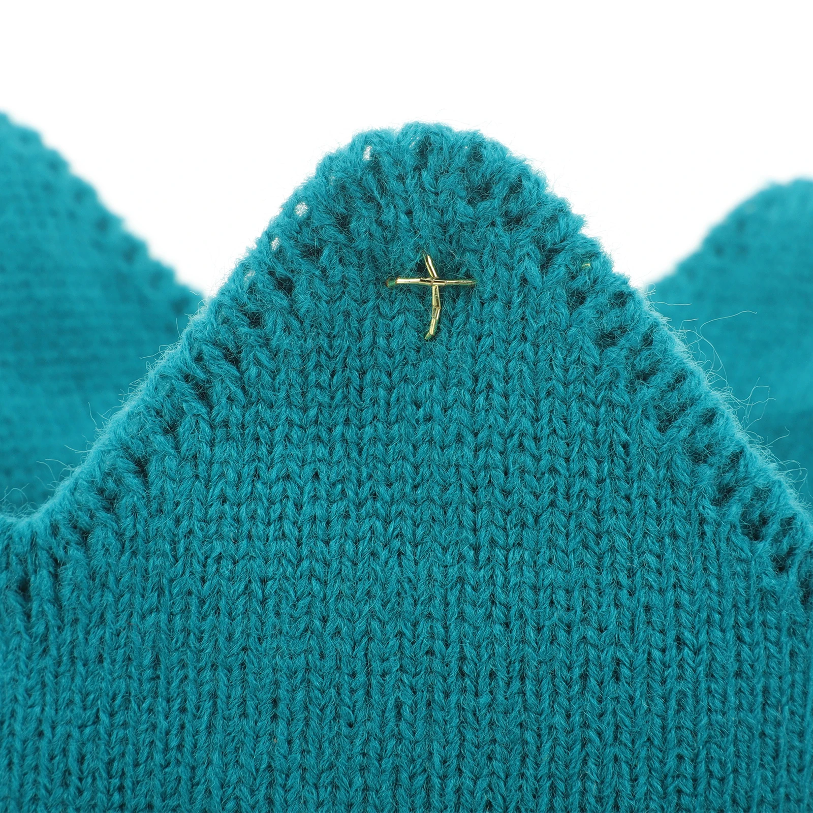 Diadema de sombrero de punto para niña y niño, corona de tela de cumpleaños con diamantes de imitación - imagen 3