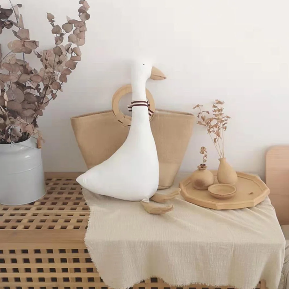 Muñeco de ganso nórdico para bebé, muñeco de ganso de dibujos animados para dormir, decoración del hogar, juguete de peluche, muñeca de regalo - imagen 3