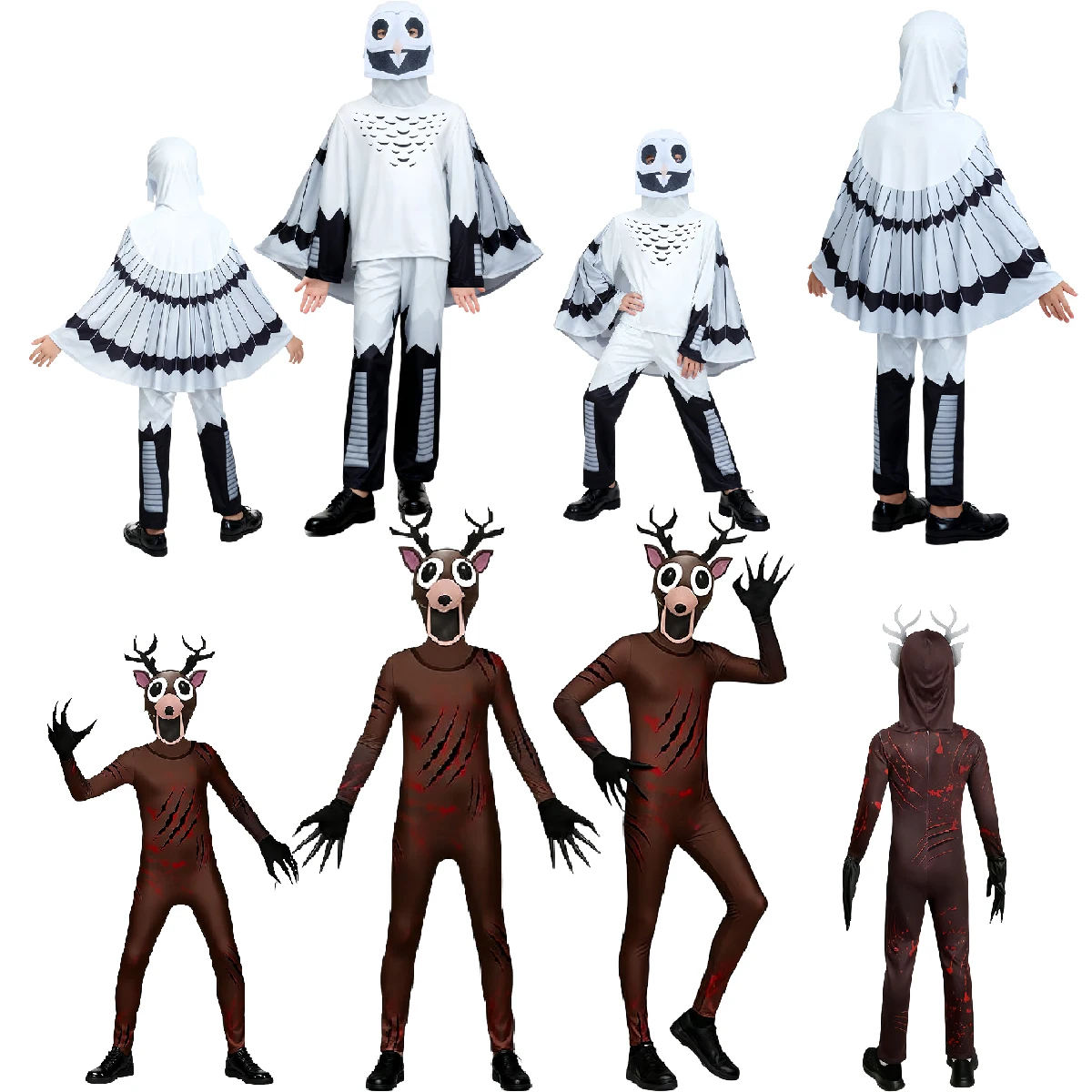 Disfraz infantil de ciervo y buho - Cosplay para Halloween y fiestas