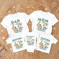 Ropa a juego con estampado de dinosaurio para niños, camisas para fiesta de cumpleaños, camiseta con apariencia familiar, camiseta para papá, mamá, Bro, Sis, Body para bebé