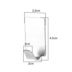 Gancho adhesivo acero inoxidable sin agujero para puertas baño cocina