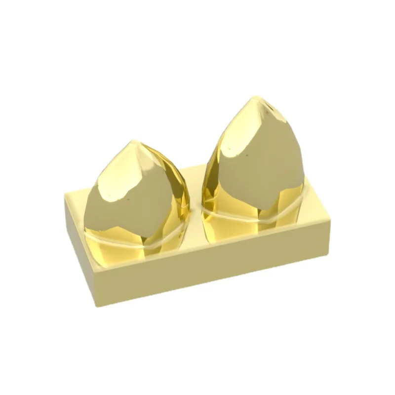 200 Uds. Piezas de ladrillos MOC compatibles 15209 placa 1x2 especial con dos dientes verticales bloques de construcción partículas DIY juguete cerebral para niños - imagen 3