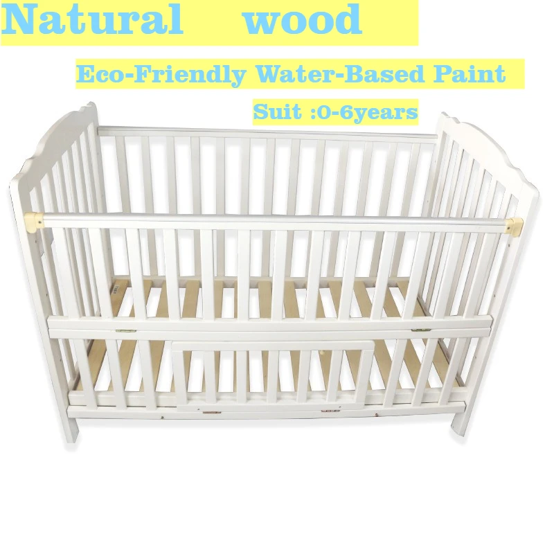 Adecuado para recién nacidos, cuna de bebé sólida Natural, madera, estilo europeo, móvil multifuncional, se puede fijar a la cama de los padres