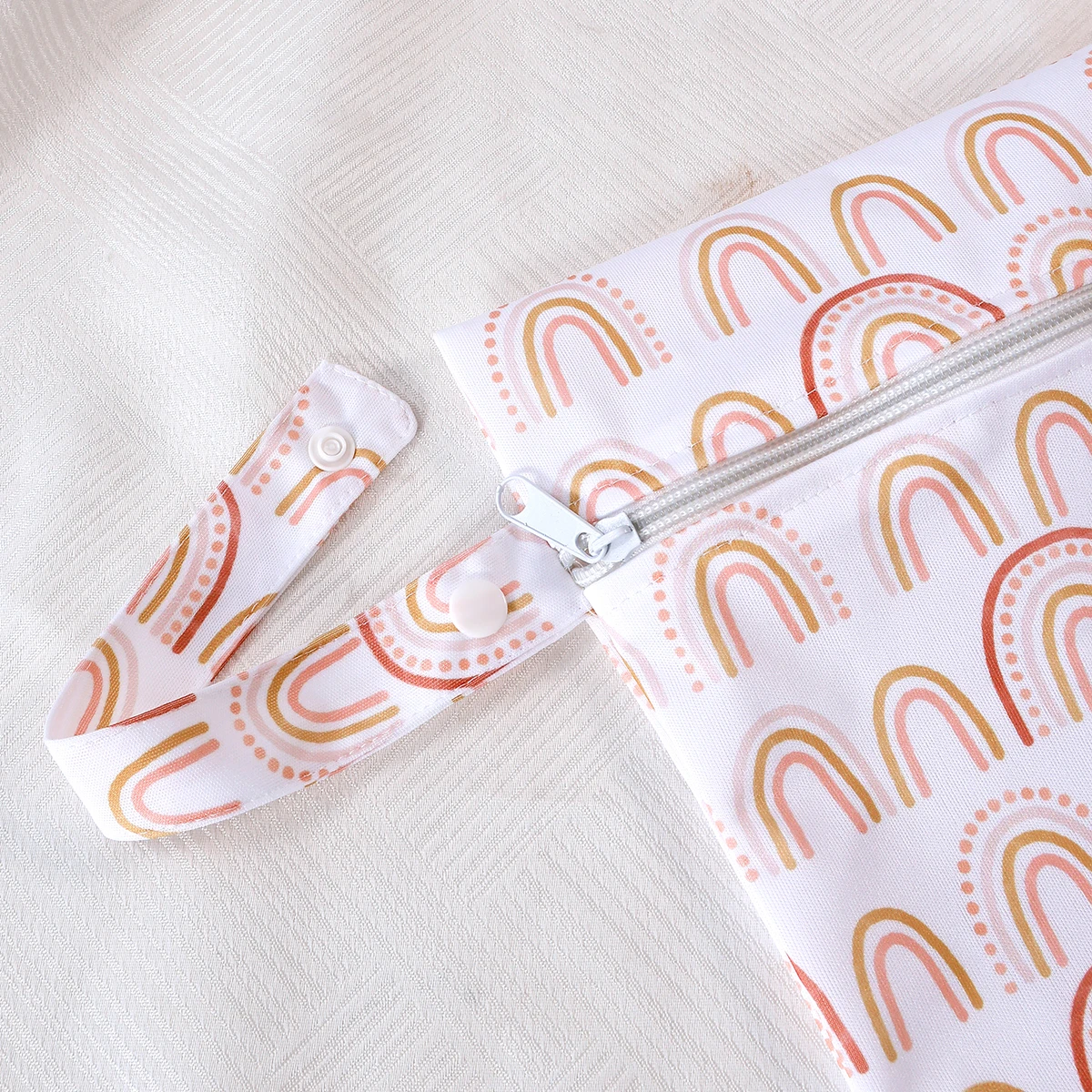 Elinfant Bolsa seca y húmeda portátil de 3 piezas, bolsa de almacenamiento con dos bolsillos y asa con cremallera, bolsa de gimnasio para piscina y playa, bolsas para pañales - imagen 2