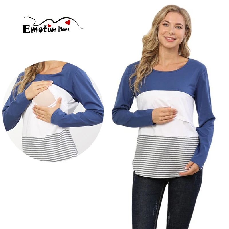 Primavera otoño manga larga embarazo ropa de maternidad camisetas de lactancia para mujeres embarazadas camisetas de lactancia camiseta de lactancia