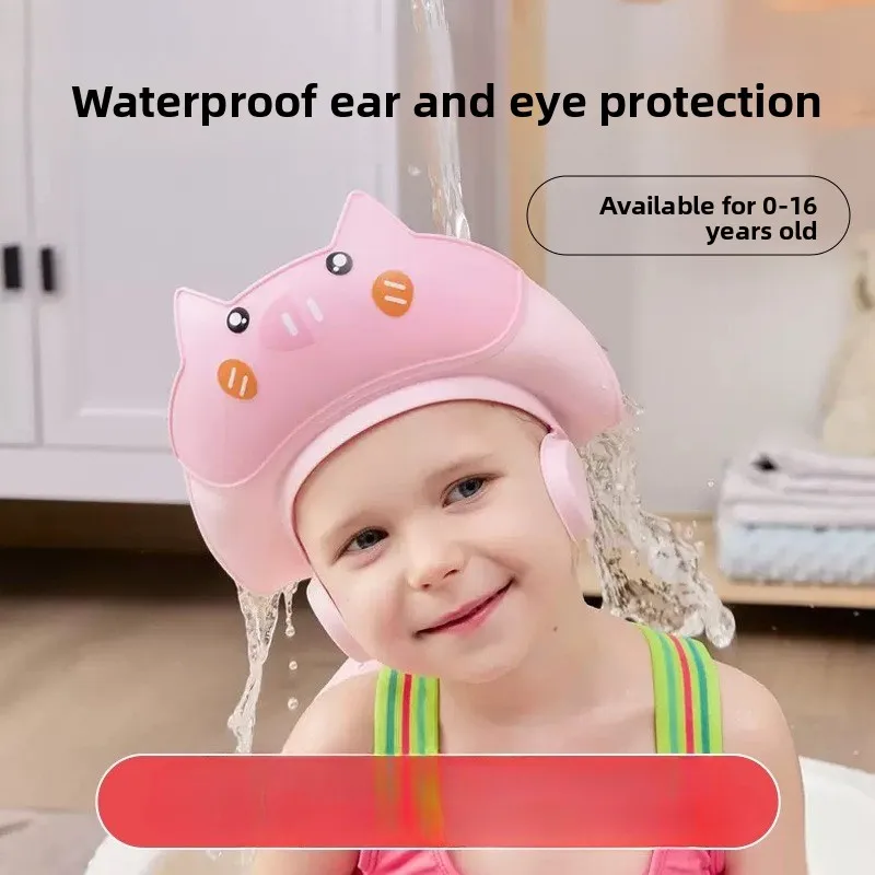 Gorro de baño impermeable para bebé – Protección auditiva suave - imagen 2