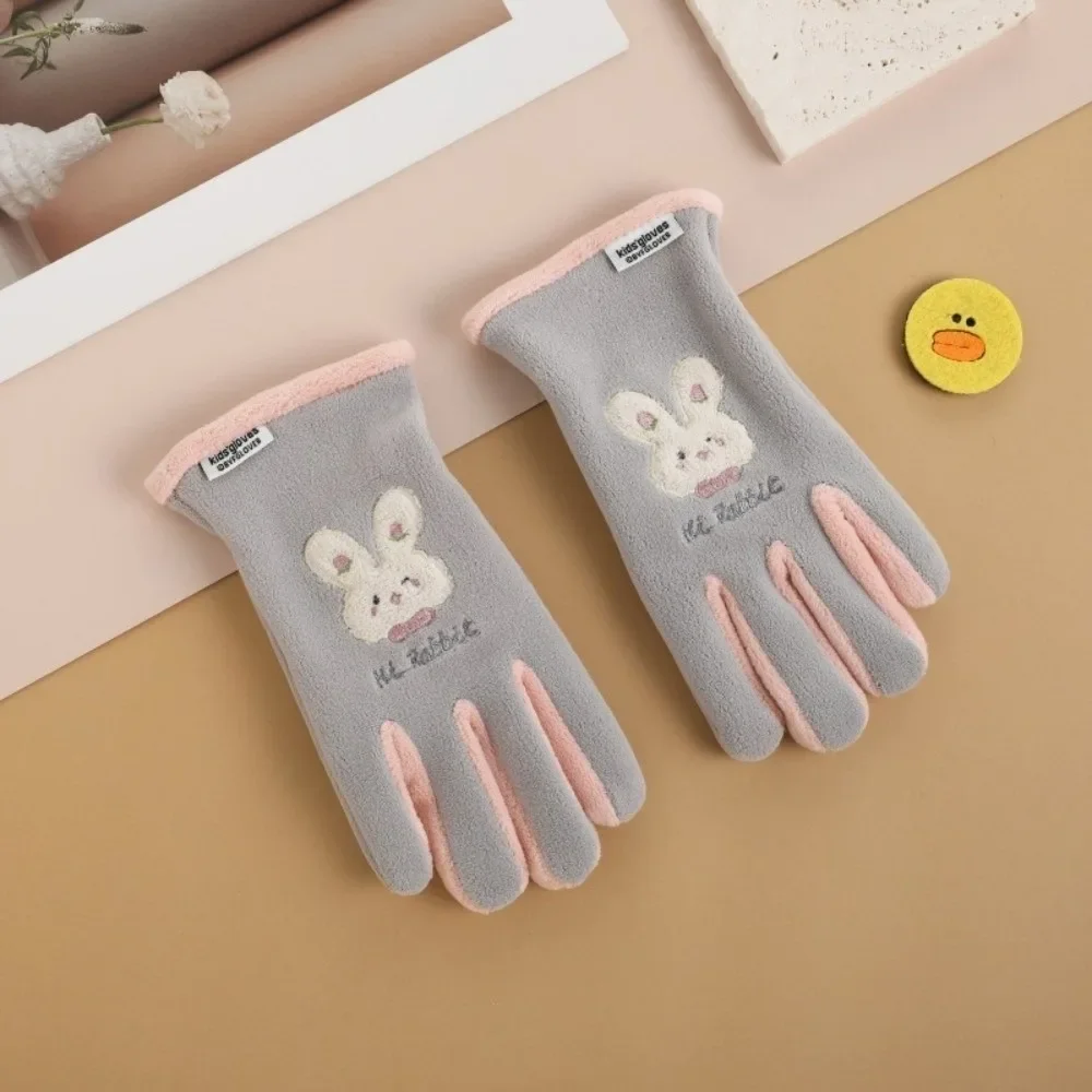 Nuevos guantes de esquí bonitos de oso, manoplas de ciclismo de lana Polar, guantes cálidos de invierno a prueba de frío - imagen 3