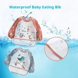 Bata impermeable de manga larga para bebé con dibujos animados