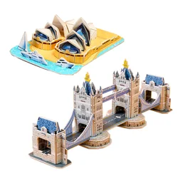 Puzzle 3D de monumentos famousos para niños