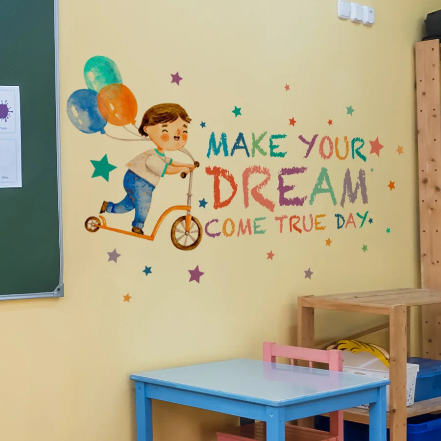 Pegatinas de pared de bicicleta para niños, graffiti de globos, pegatinas de pared autoadhesivas, pegatinas de decoración del hogar - imagen 4