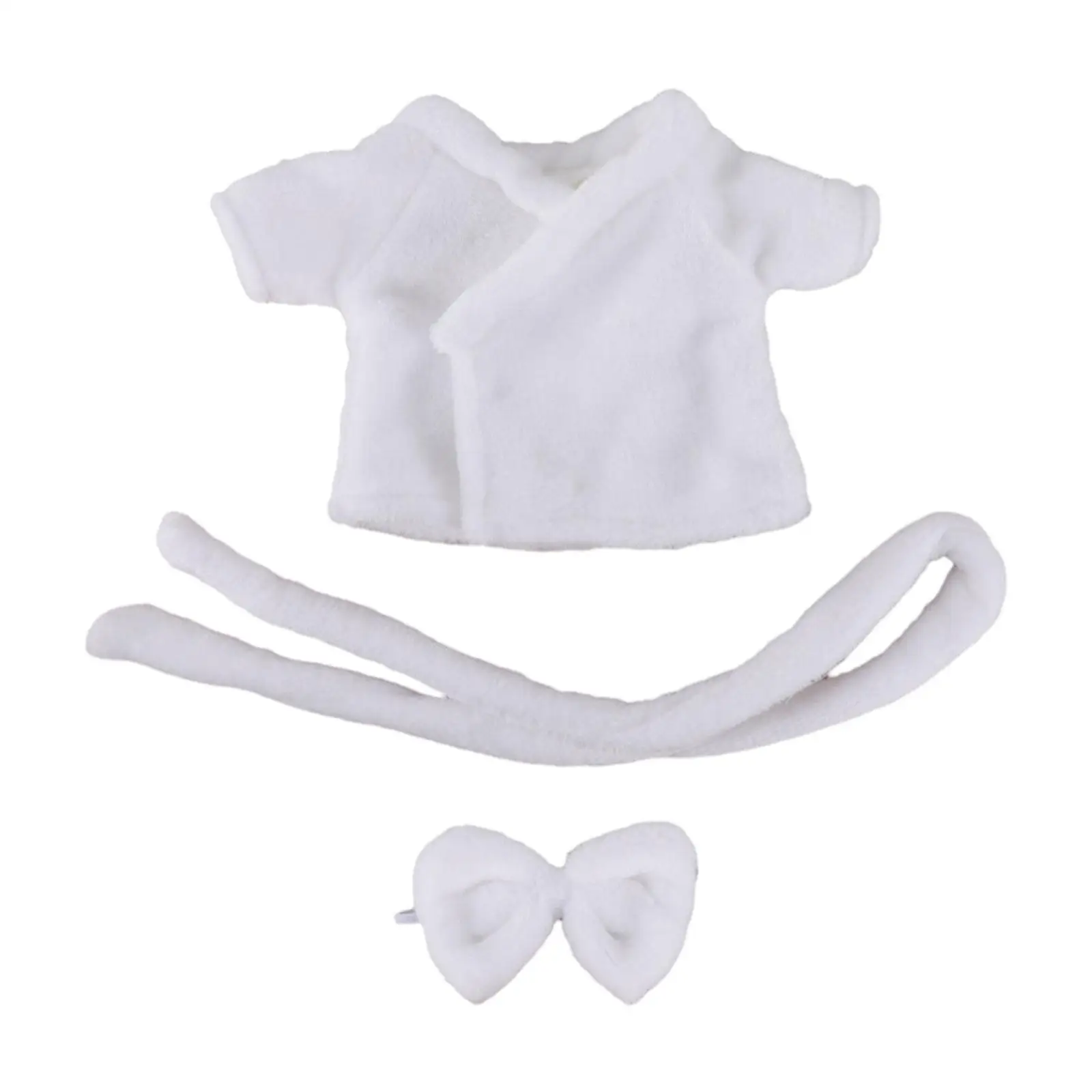 Bow Bathrobe Set Doll Clothes Set for Little Girl Gift Costumes Cute Doll Outifits DIY Doll Toy Clothes Accessory