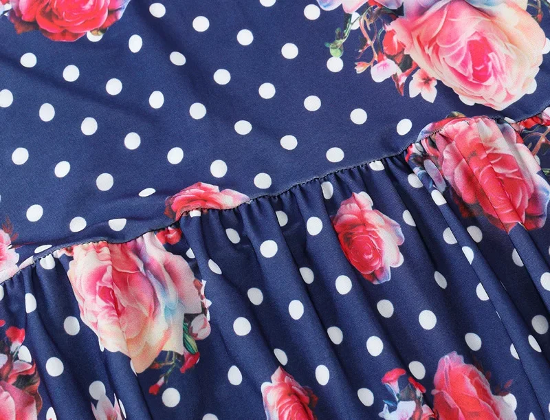 Vestido largo de princesa con estampado multicolor para niñas pequeñas - imagen 4