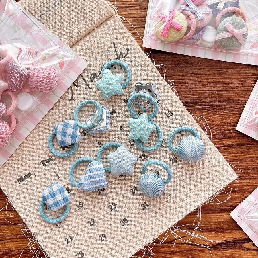 Coleteros elásticos para niñas – Corazón y lazo - imagen 2