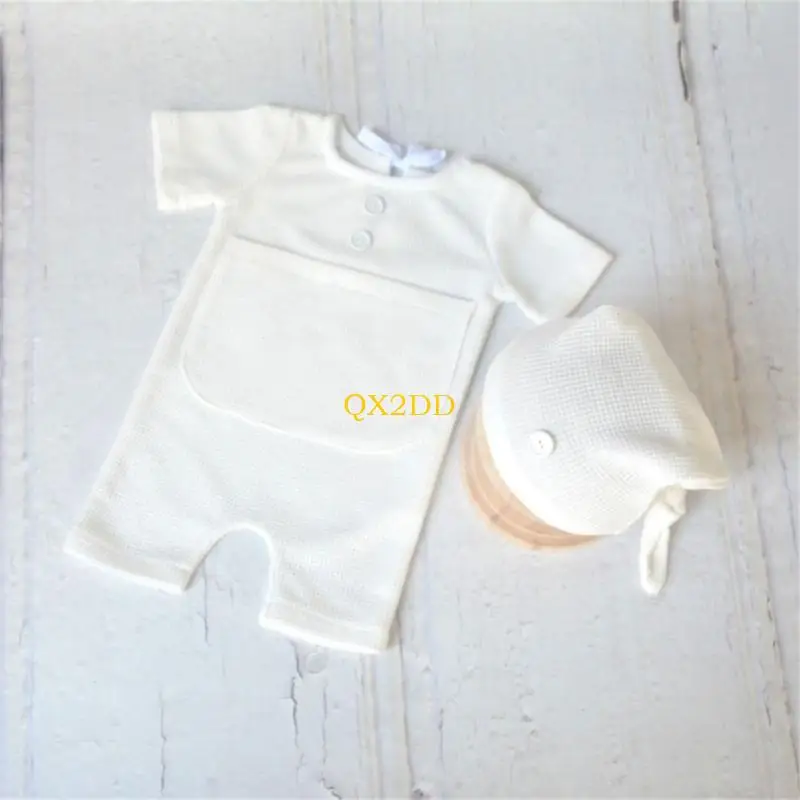 Conjunto de algodón para bebé – Gorro y peleles regalo nacimiento