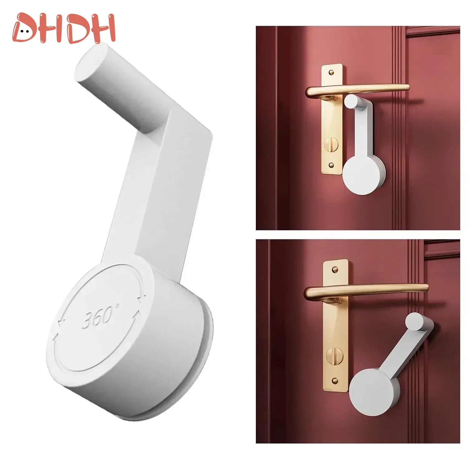 Cerradura de manija de puerta de seguridad para niños, cerraduras para bebés, cerradura de manija antiapertura fácil de instalar, dispositivo de protección para niños para puerta de habitación de mascotas