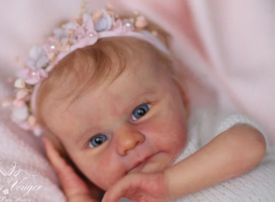 NPK 19 ''hechas a mano de alta calidad sin terminar sin pintar DIY piezas de muñecas Reborn Ayla tamaño recién nacido con cuerpo de tela