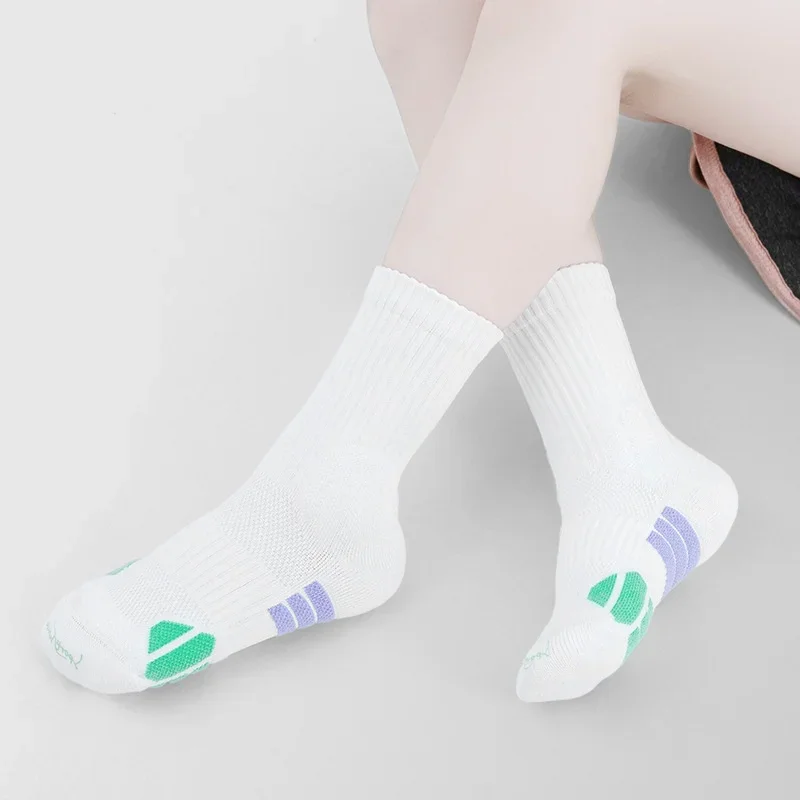 Calcetín deportivo para niño y niña, calcetín de algodón suave, antideslizante, transpirable, Color sólido, para baloncesto, 1 par - imagen 4