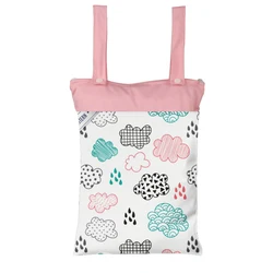 Bolsa impermeable para cochecito seca y húmeda con bolsillos